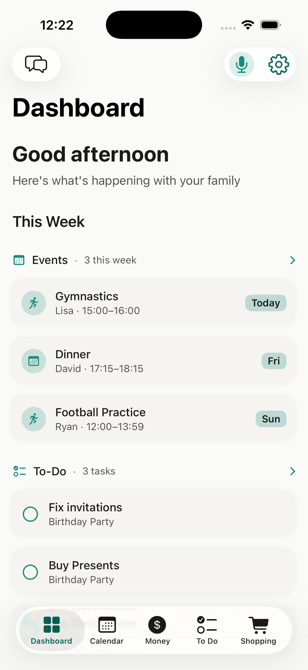 Your Family's Week at a Glance screenshot