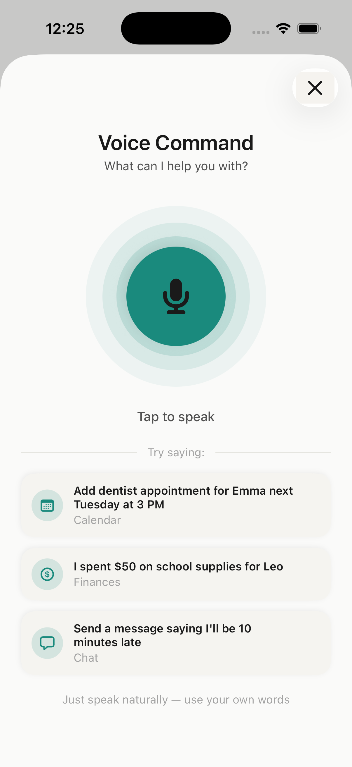 Just Say It. AI Does the Rest. screenshot